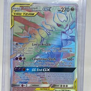 Garchomp and Giratina GX (247/236) Rainbow Rare Unified Minds Pokemon Card TCG